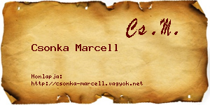 Csonka Marcell névjegykártya