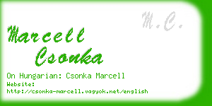 marcell csonka business card